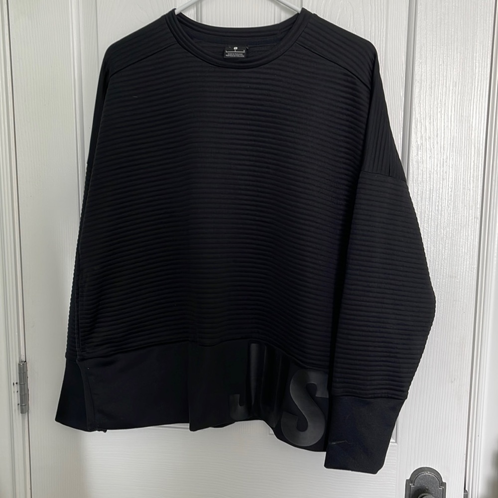 Black Nike Corded Crewneck (Dri Fit) - L
